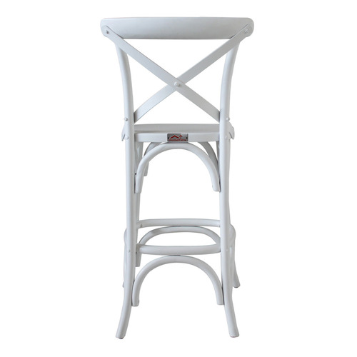 65cm Zola Cross Back Oak Wood Barstool