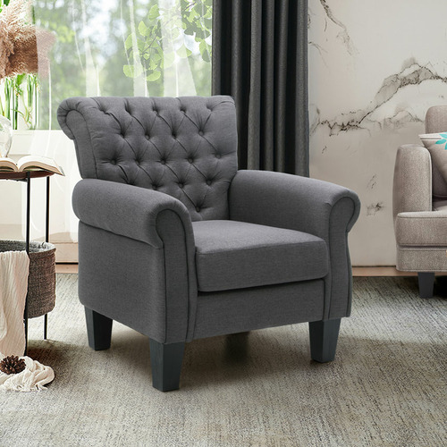 Naturally Provinicial Dumas Upholstered Armchair | Temple & Webster