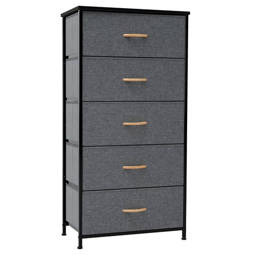 Dark Grey Isobelle 5 Drawer Chest