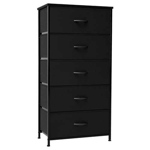 Black Isobelle 5 Drawer Chest