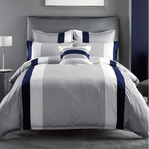 Linen House Navy Barret Quilt Cover Set Reviews Temple Webster