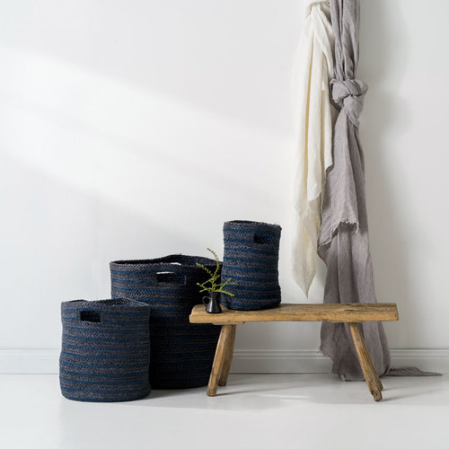 Linen House Jindi Indigo Storage Basket