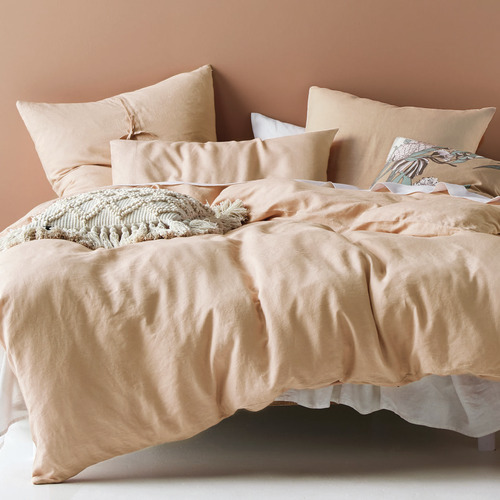 Linen House Nude Nimes Linen Quilt Cover Set Temple Webster