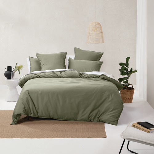 Moss Nara Cotton & Bamboo Quilt Cover Set