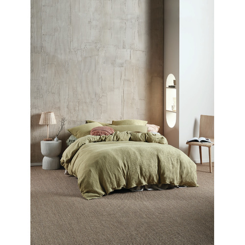 Linen House Eucalyptus Elysian Cotton Quilt Cover Set Temple & ster