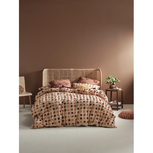 Pecan Haze Cotton Quilt Cover Set