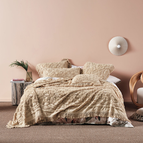 Linen House Somers Cotton Chenille King Bed Cover Temple & ster