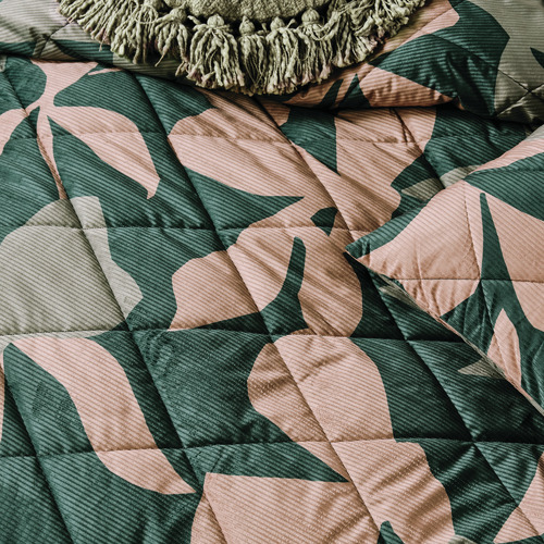 Linen House Green June Quilt Cover Set Temple & ster
