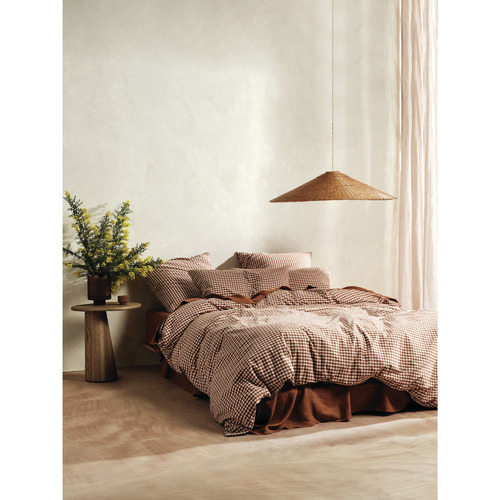 Linen House Cinnamon Springsteen Cotton Quilt Cover Set Temple & ster