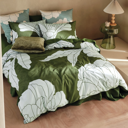 Linen House Lita Cotton Sateen Quilt Cover Set Temple & ster
