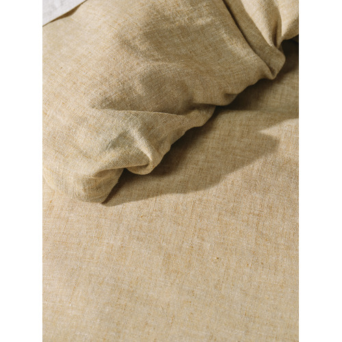 Ochre Hemp Triblend Quilt Cover Set Temple & ster
