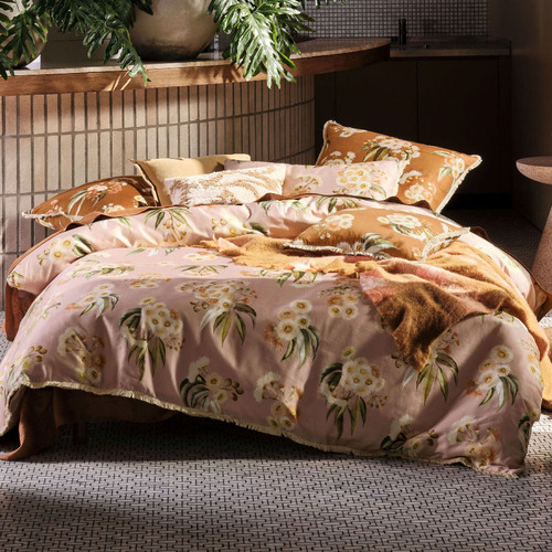 Linen House Olli Cotton Sateen Quilt Cover Set Temple & ster