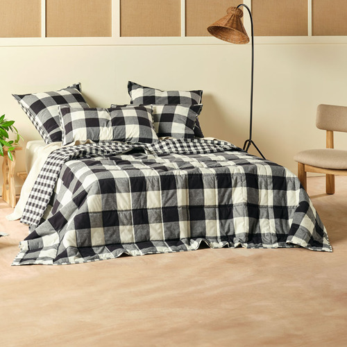 Black Wren Cotton Super King Coverlet Temple & ster