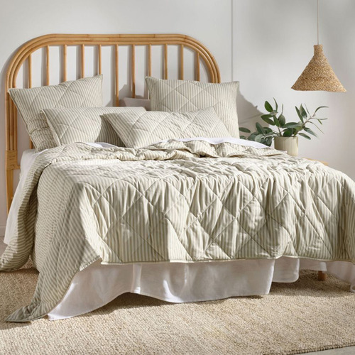 Pebble Stripe Classic King Coverlet | Temple & Webster