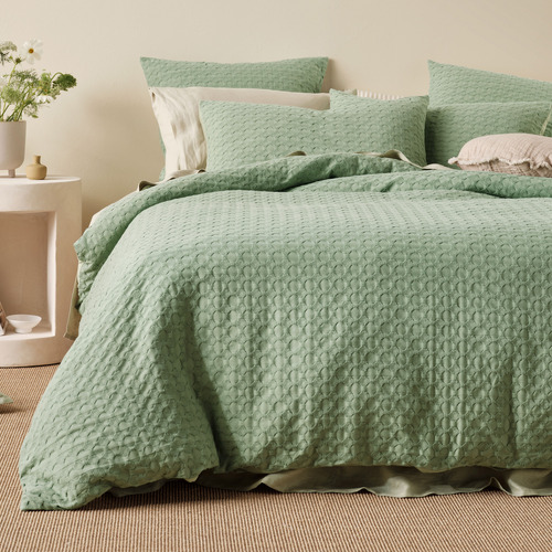 Vista Leaf Cotton Sateen Quilt Cover Set
