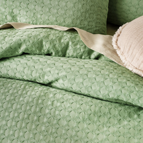 Vista Leaf Cotton Sateen Quilt Cover Set