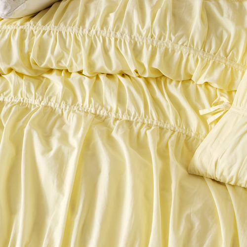 Layla Cotton Voile Lemon Quilt Cover Set