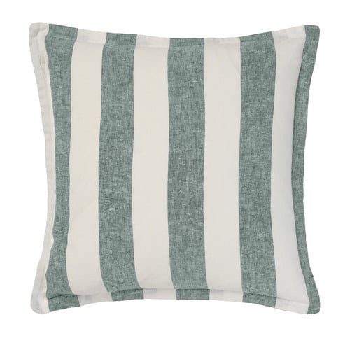 Denim Vintage Stripe Cotton & Linen Cushion
