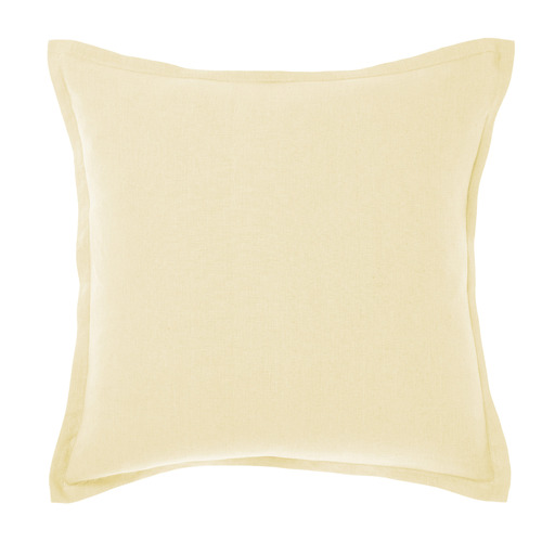 Lemon Nimes Tailored Linen Cushion