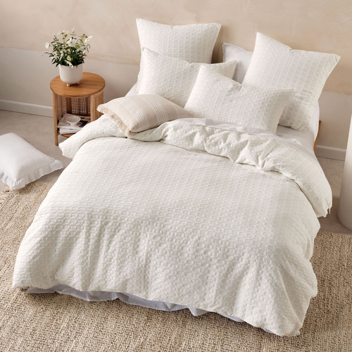 White Vista Cotton Quilt Cover Set