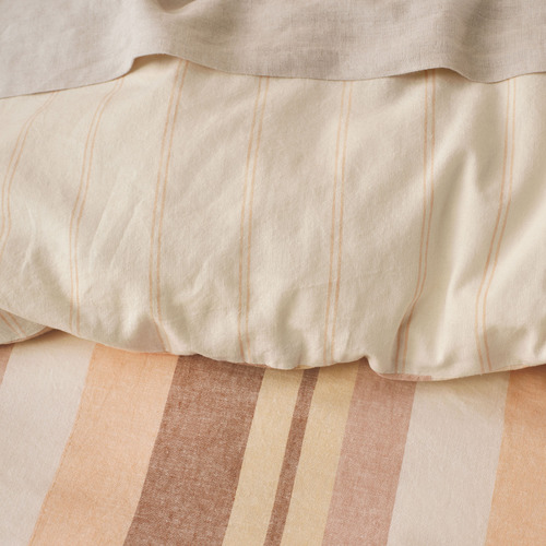 Peach Reverie Cotton & Linen Quilt Cover Set