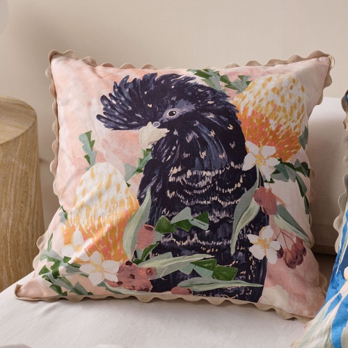 Desert Cockatoo Cotton Cushion