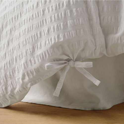 White Ferrara Cotton Quilt Cover Set