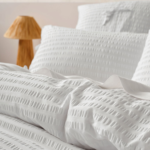 White Ferrara Cotton Quilt Cover Set