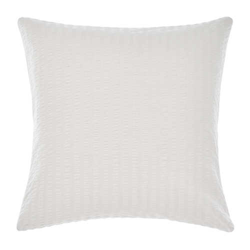 White Ferrara Cotton Seersucker European Pillowcase Temple Webster