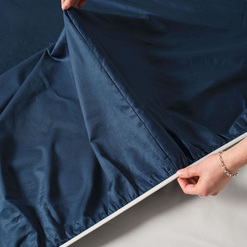Navy Augusta 500TC Cotton Sateen Sheet Set