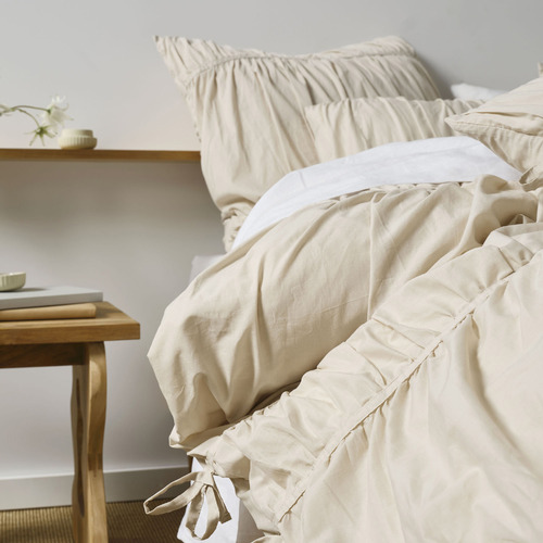 Natural Layla Cotton Quilt Cover Set