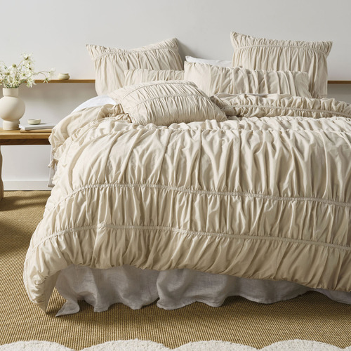 Natural Layla Cotton Quilt Cover Set