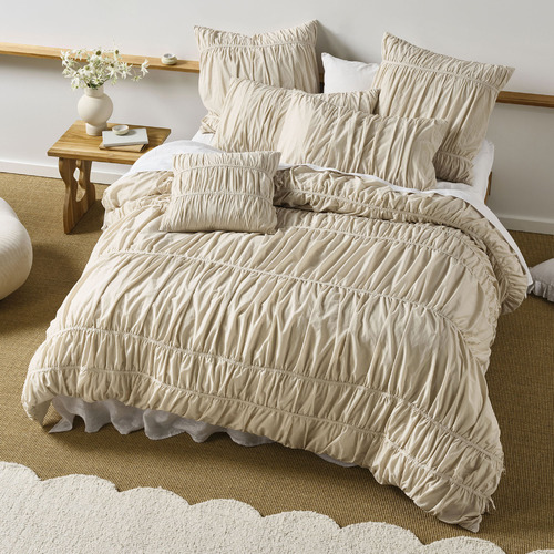 Natural Layla Cotton Quilt Cover Set