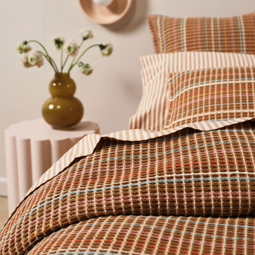 Cinnamon Dana Cotton Quilt Cover Set