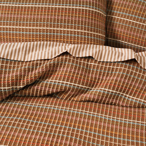 Cinnamon Dana Cotton Quilt Cover Set