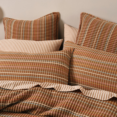 Cinnamon Dana Cotton Quilt Cover Set