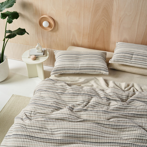 Mushroom Dana Cotton Quilt Cover Set