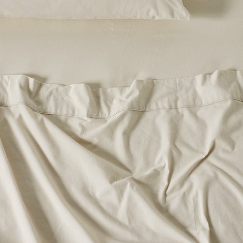 Flannelette Plain-Dyed Cotton Sheet Set