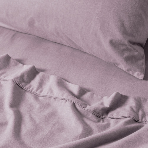 Flannelette Plain-Dyed Cotton Sheet Set