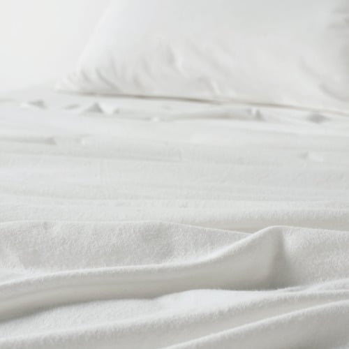 Flannelette Plain-Dyed Cotton Sheet Set