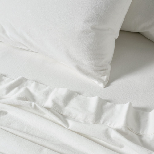 Flannelette Plain-Dyed Cotton Sheet Set