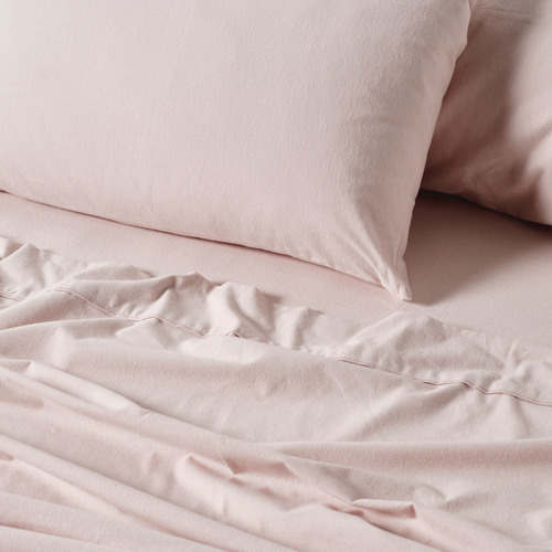 Flannelette Plain-Dyed Cotton Sheet Set