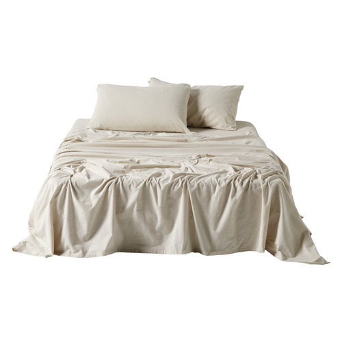 Flannelette Plain-Dyed Cotton Sheet Set