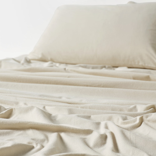 Flannelette Plain-Dyed Cotton Sheet Set