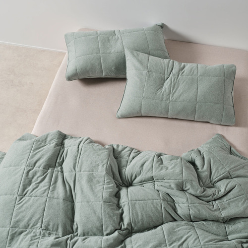 Eucalyptus Ryland Jersey Cotton Quilt Cover Set