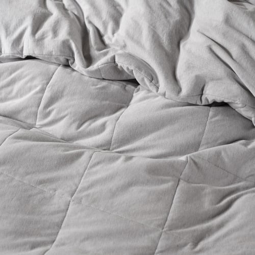 Grey Ryland Jersey Cotton Quilt Cover Set