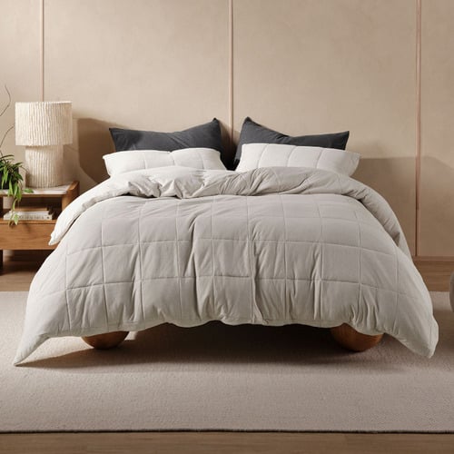 Pebble Ryland Jersey Cotton Quilt Cover Set