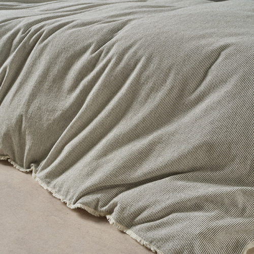 Black Macey Cotton Quilt Cover Set