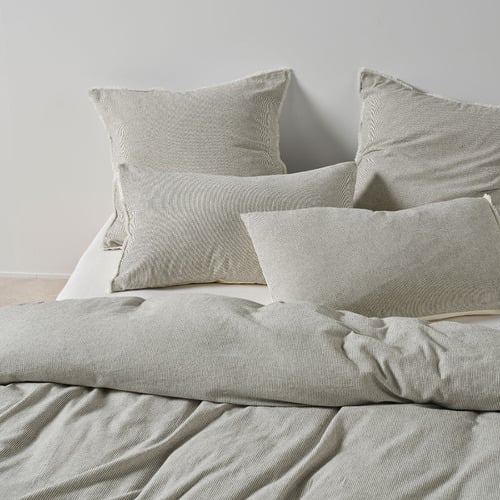 Black Macey Cotton Quilt Cover Set