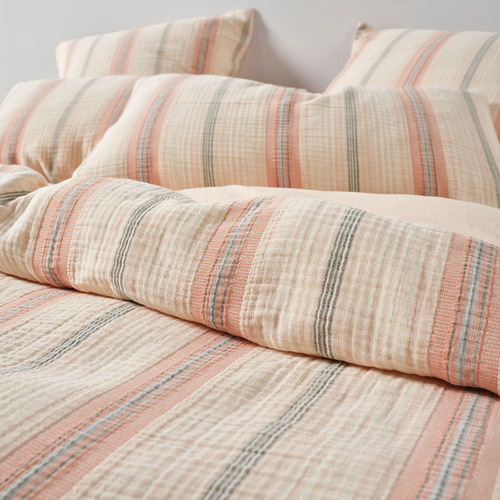 Papaya Coolum Cotton Jacquard Quilt Cover Set